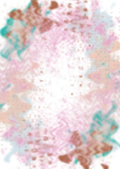 An abstract transparent psychedelic wavy vignette design element overlay.