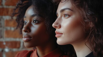Obraz premium Harmony of Individuality: A Dual Portrait
