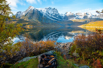 Lake Storvatnet near Nusfjord - Norway