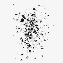Obraz premium Abstract Black Fragment Scatter Pattern Vector Illustration. Vector Image