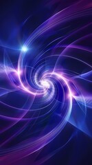 Fototapeta premium Digital technology blue and white spiral illustration background