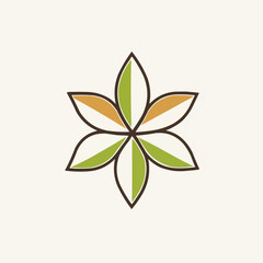 Abstract Geometric Flower Design Element. Vector Image