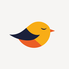 Abstract Sleeping Bird Illustration Vector Graphic. Vector Image