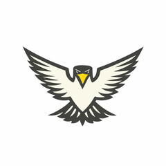 Obraz premium Aggressive Bird of Prey in Flight. Vector Image