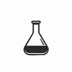 Erlenmeyer Flask Icon Vector Illustration. Vector Image