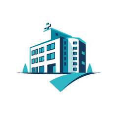 Obraz premium Medical Building Icon Illustration Vector Graphic. Vector Image