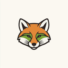 Obraz premium Orange Fox Head Vector Illustration. Vector Image