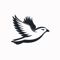 Obraz premium Stylized Bird in Flight Vector Illustration. Vector Image