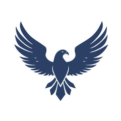 Obraz premium Stylized Eagle with Spread Wings Vector Illustration. Vector Image