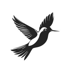 Fototapeta premium Stylized Hummingbird in Flight Vector Illustration. Vector Image