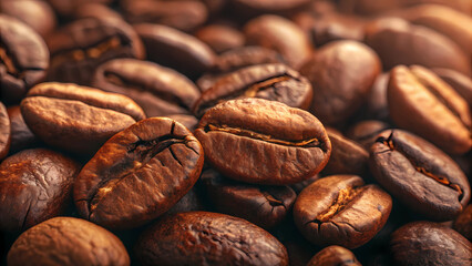 Naklejka premium coffee beans background