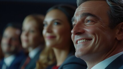 Obraz premium Business Meeting with Smiling Executive