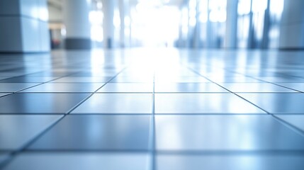 Obraz premium Smooth Tiled Floor in an Indoor Space with Soft Natural Light