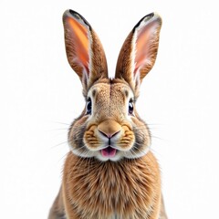 A cheerful rabbit with bright eyes and fluffy fur, symbolizing joy and playfulness.