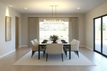 The perfect blend of sophistication and comfort in a dining area.
