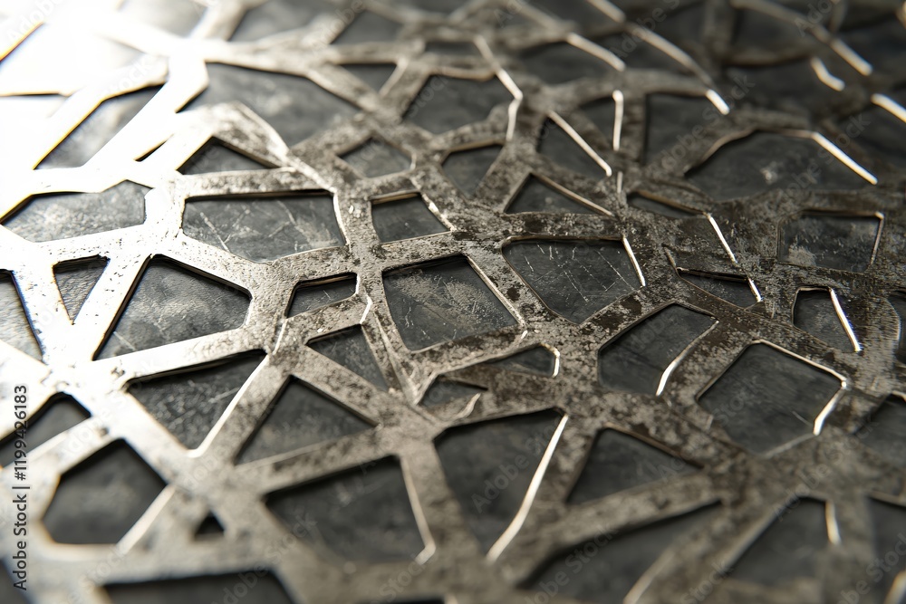 Aufkleber abstract metallic texture geometric pattern design background