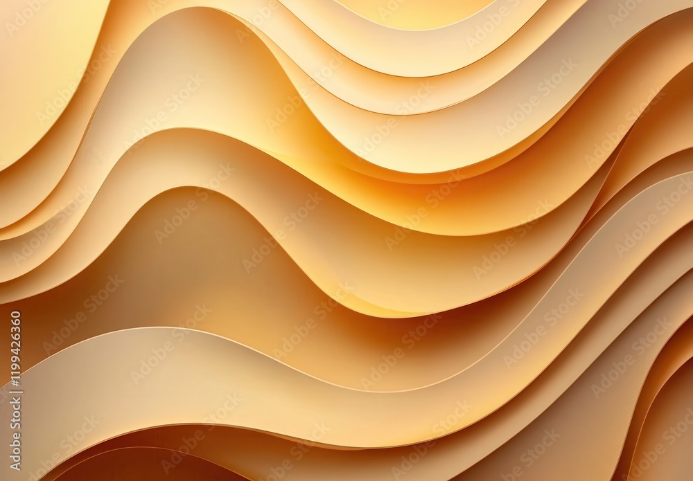 Poster abstract golden waves smooth curves elegant background design