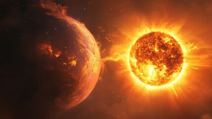 Obraz premium Captivating gigapixel sunrise a high fidelity perspective of earth's cosmos