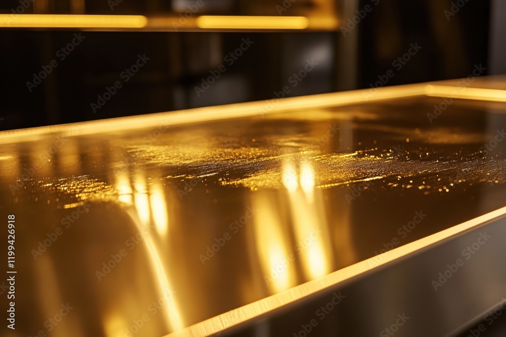 Poster golden surface illuminated warm light abstract background design
