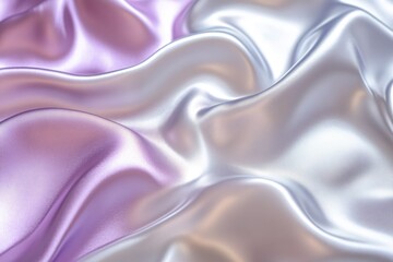 Obraz premium Elegant Draped Silk Fabric Soft Lavender White Texture Background