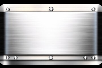 Brushed Metal Plate Design Elegant Chrome Texture Background