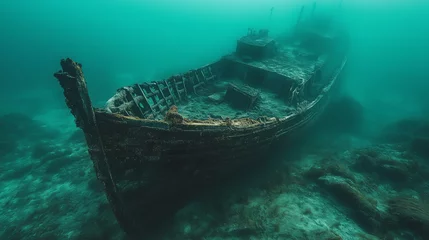 Fototapete Rund wreck of a ship © Aliona Manakova