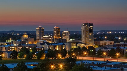 Obraz premium Kitchener, Ontario, Canada Downtown City Skyline
