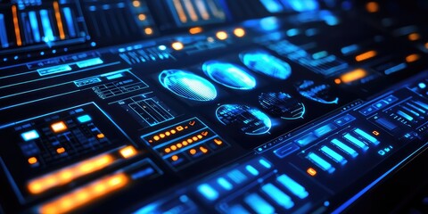 Obraz premium Graphic design software interface on a screen