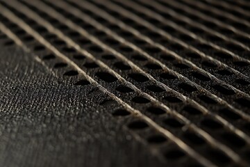 Dark Textured Metal Grill Surface Abstract Background