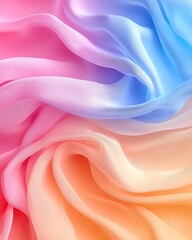 Soft pastel background with gentle, falling shadow effects