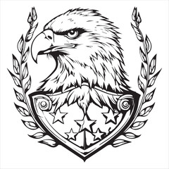 coat of arms with eagle and shield