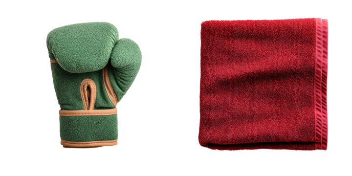 Boxing glove and towel for athletes, perfect for training and workouts
