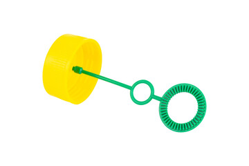 blue soap bubble wand isolated from background