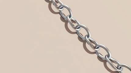 Fototapeta premium DNA Molecular Chain Model Made of Metal on Beige Background