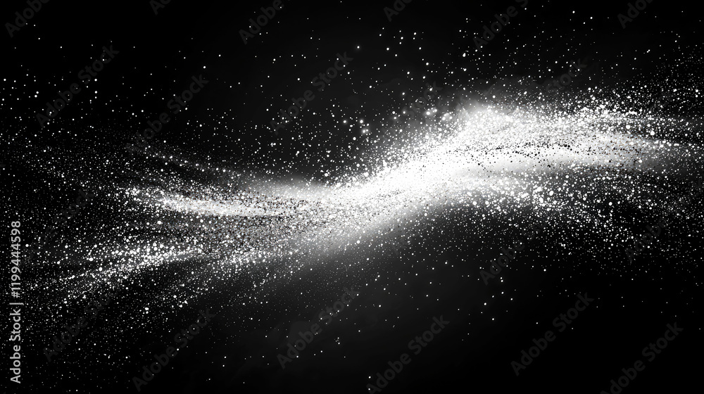 Wall mural cosmic dust: a mesmerizing swirl of stardust and cosmic particles across a dark backdrop. an abstrac