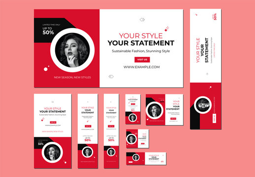 Fashion Web Banner Set Template