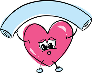 Valentine's Day Cute Heart Love Cartoon Character Illustration