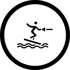 Wakeboarding Vector Icon Design