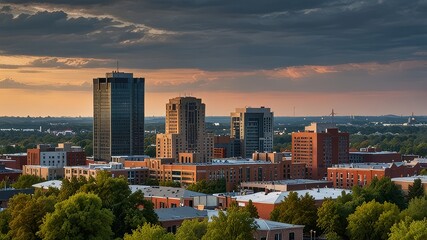 Obraz premium Kitchener, Ontario, Canada Downtown City Skyline