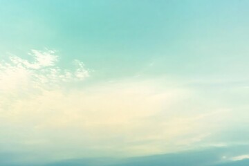 Obraz premium Serene Pastel Sky Soft Cloudscape Dreamy Atmosphere Tranquil Background