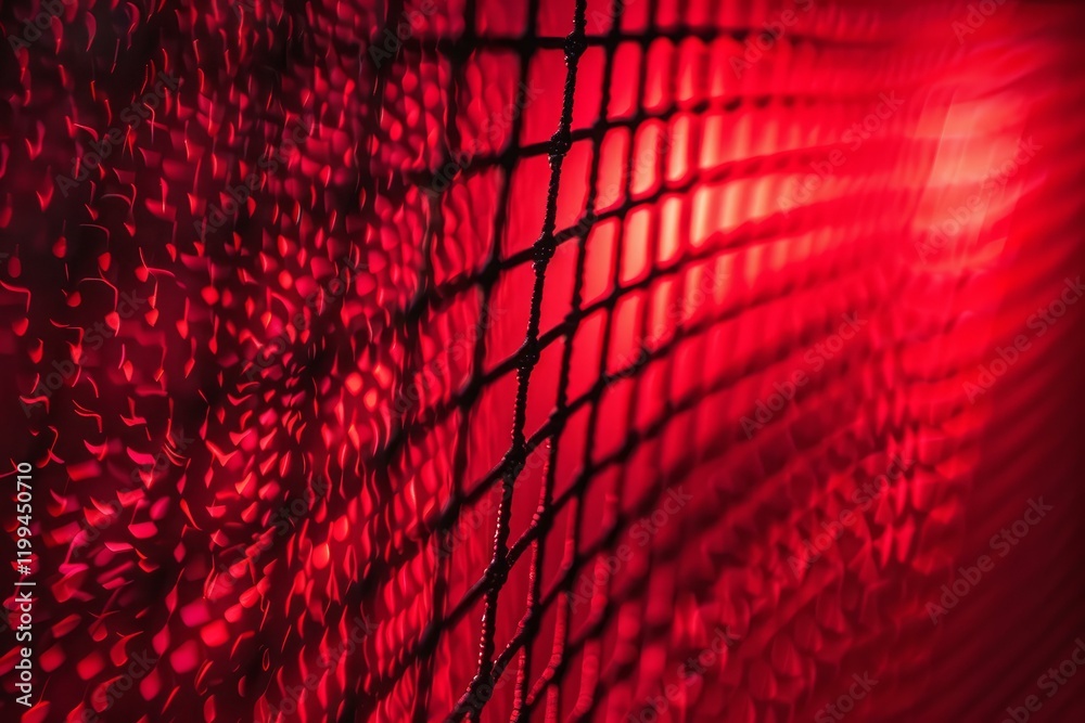 Poster red light and grid creating a beautiful repeating pattern, ideal for backgrounds and textures