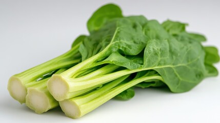 Fresh spinach showcasing vibrant green leaves and crisp stalks
