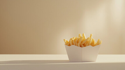 Golden Bites: Crispy Fries in a Classic Box