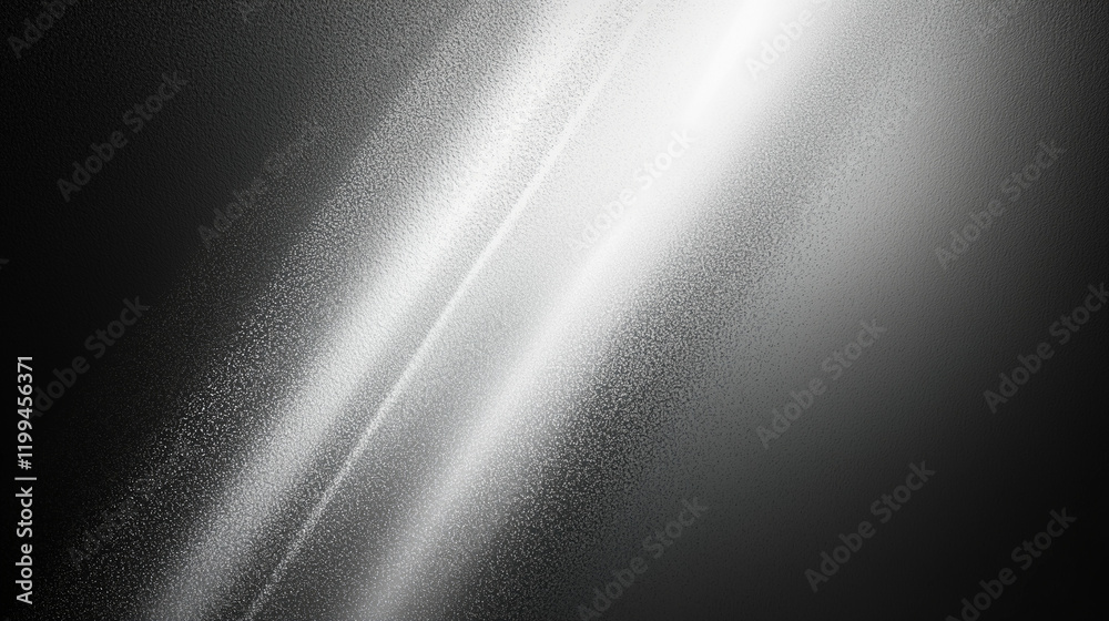 Poster Abstract gradient background with a soft spotlight effect on a black grunge textured wall. Gray and white grainy gradient texture with soft shadow light, ideal for design, posters, and minimalist pres
