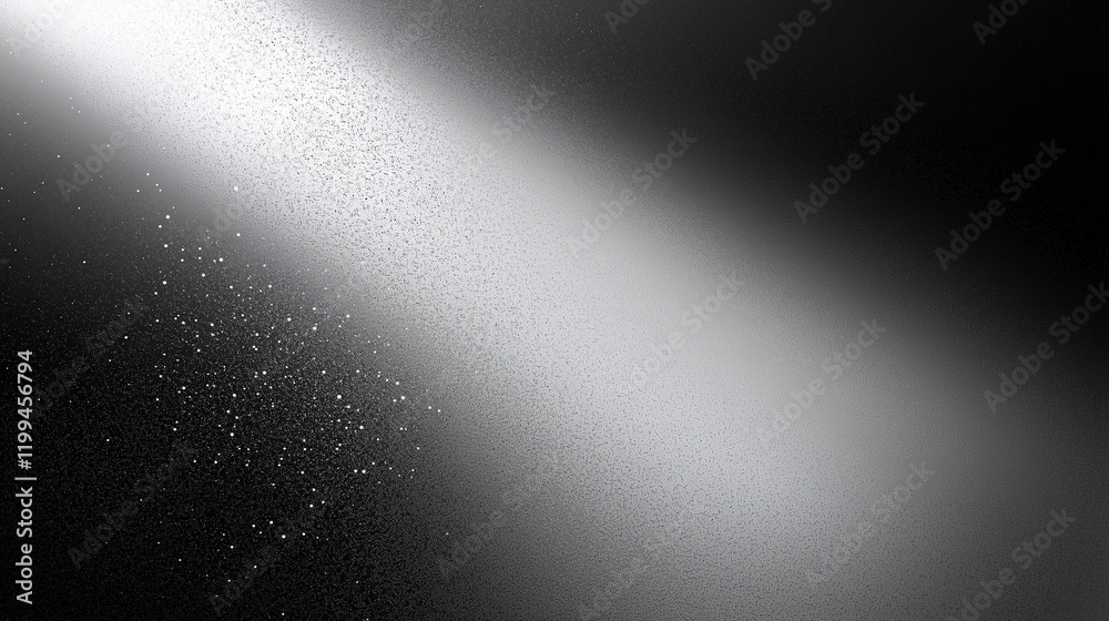 Poster Abstract gradient background with a soft spotlight effect on a black grunge textured wall. Gray and white grainy gradient texture with soft shadow light, ideal for design, posters, and minimalist pres