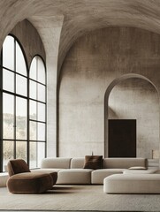 Elegant Modern Living Room with Natural Light