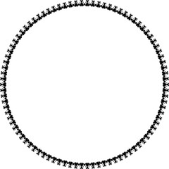 Round frame. Circle Ornamental decorative frame with floral element
