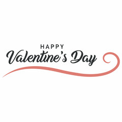 Happy Valentines Day Calligraphy with Elegant Design,Minimalist Happy Valentines Day Typography Design
