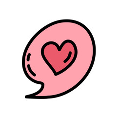 Valentine element pink icon cute 