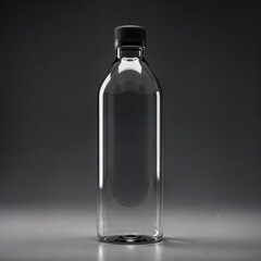 "Pure Essentials: Minimalist Clear Plastic Water Bottle Design"